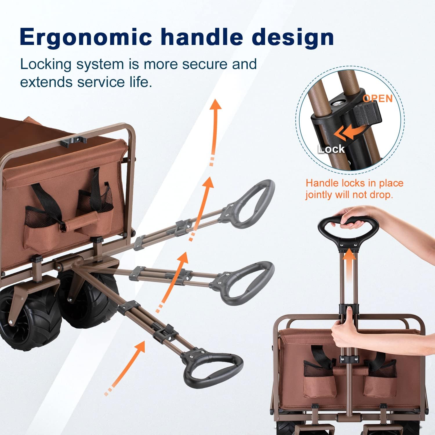 4 Folding Campers Black Brown Metal