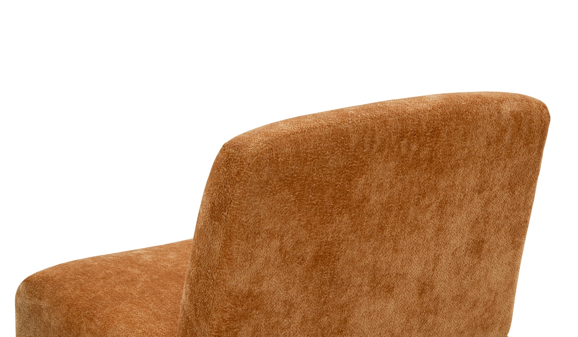 Comfy Accent Chair, Upholstered Slipper Chair, Armless Chair With Wood Legs And Soft Fabric For Living Room, Bedroom, Orange Orange Foam Wood Fabric