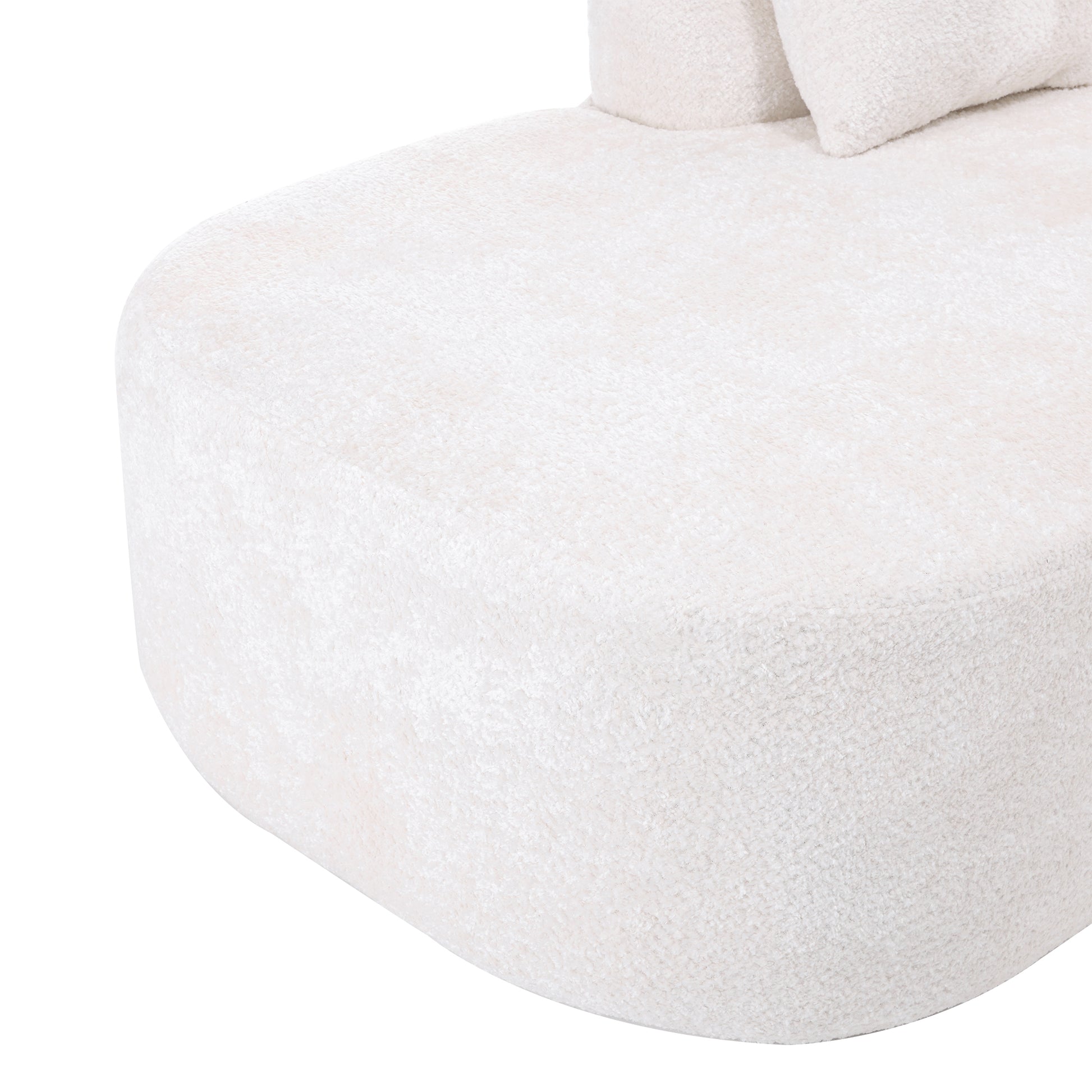 Coolmore Boucle Sofa 3 Seater For Living Room Oversized Comfy Sofa L Shape Sofa Couch With Chaise Home Furniture Sleeper Sectional Sofa For Apartment, Office Left Hand Facing Beige Beige Primary Living Space Foam Boucle 3 Seat