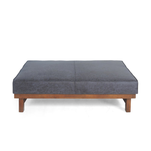 Ottoman Navy Blue Microfiber