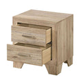 Natural 2 Drawer Nightstand Natural 2 Drawers Bedroom Rectangle Rustic Drawers Natural Wood Paper