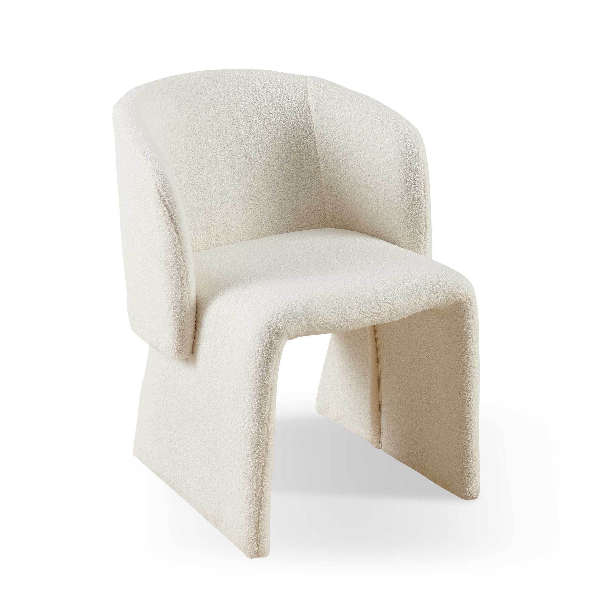 Modern Accent Chair White Single Sofa Chair,Upholstered Side Chair Teddy Comfy Reading Chair For Bedroom Living Room Reception Off White 1Pc Off White Primary Living Space Modern Teddy