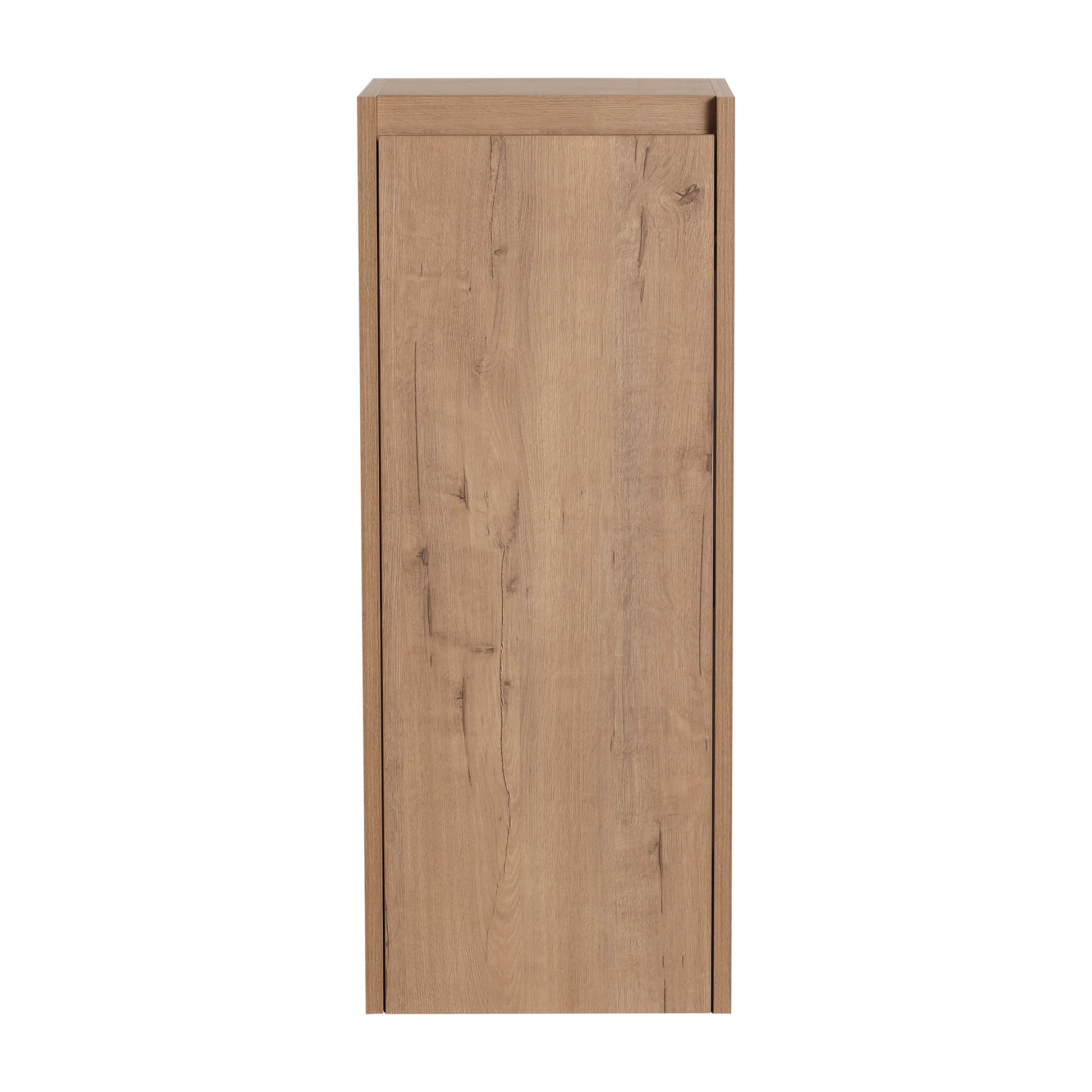 12" Bathroom Side Cabinet, 3 Soft Close Doors, Float Mounting Design, 12*3 Kd Packing Imitative Oak 3 Bathroom Wall Mounted Modern Plywood Plywood