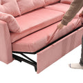 United We Win Furniture, Modular L Shaped Sofa, Modular Long Sofa With Reversible Chaise Lounge, Sofa Bed, Sleeper Sofa, Modular Sofa Combination With Storage Seats. Pink Velvet 3 Seat