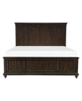 Solid Transitional Style Bedroom 1Pc Queen Bed Traditional Framing Driftwood Charcoal Finish Wooden Furniture Box Spring Required Queen Brown Mix Wood Bedroom Transitional Wood