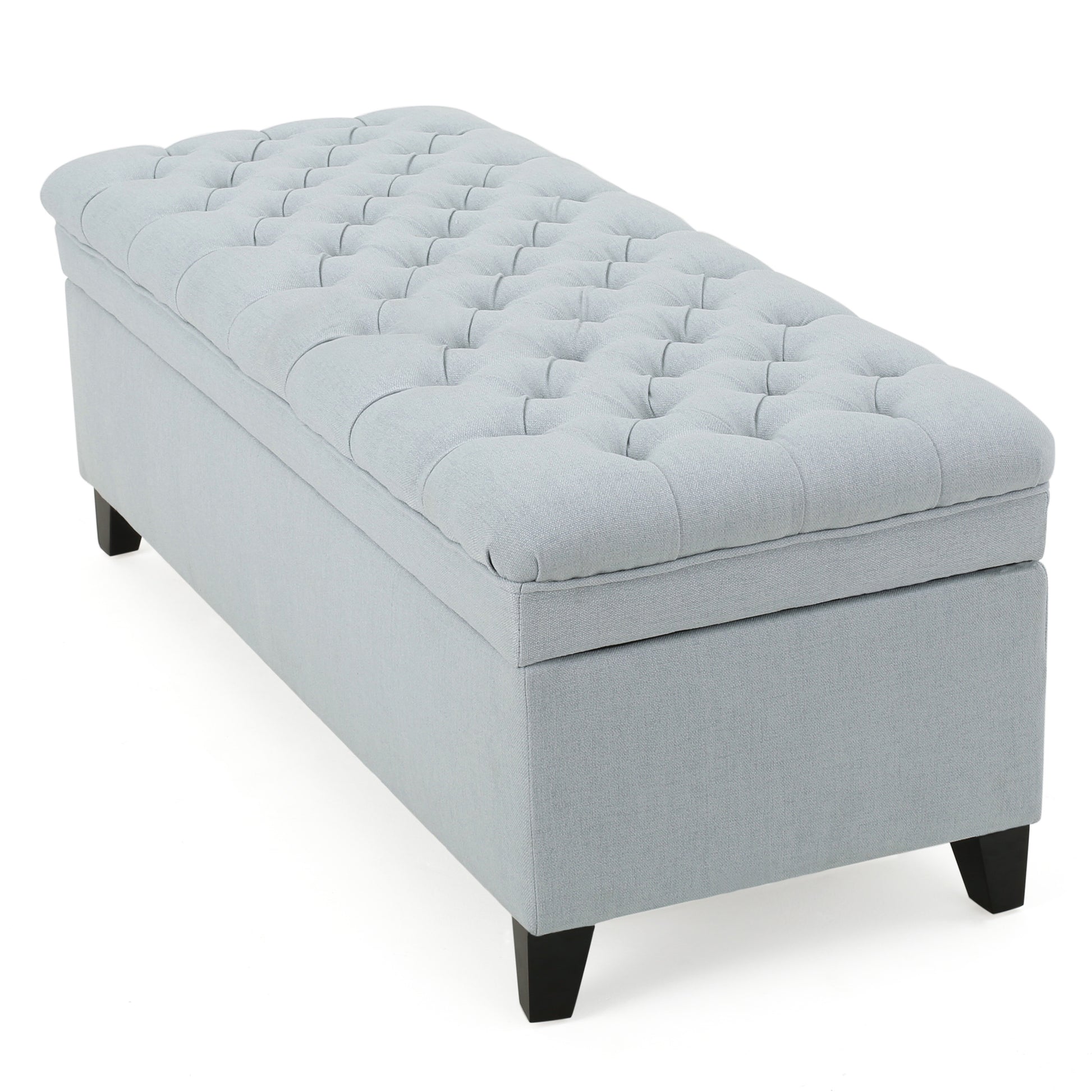 Juliana Storage Ottoman Blue Fabric