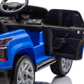 12V Kids Ride On Car W Parents Control,Licensed Chevrolet Silverado,Four Wheel Suspension,Led Lights,Bluetooth,Music,Usb,Mp3,Power Display,Speeds 1.86 3.11Mph For Kids Aged 2 5. Blue Plastic