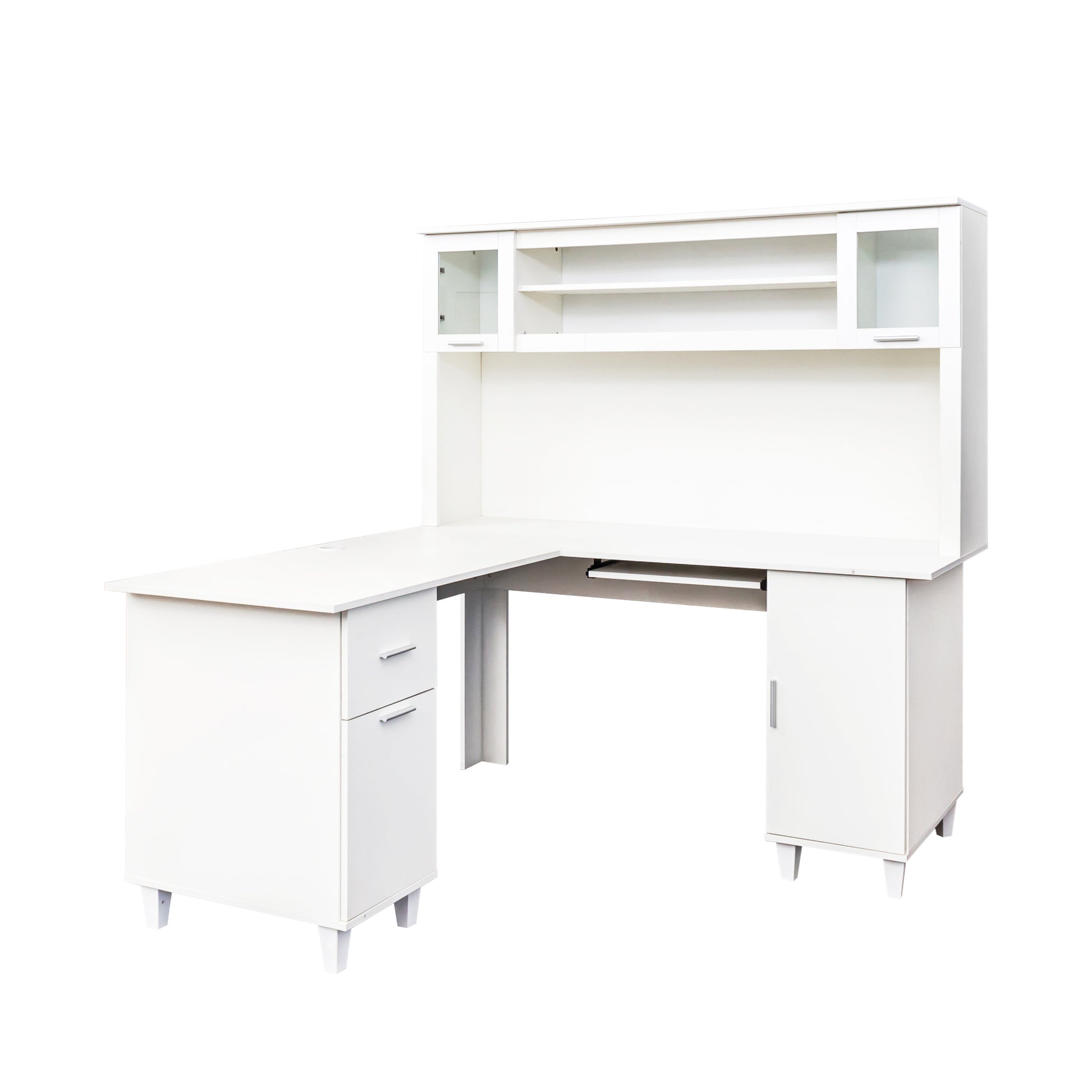 Home Office Computer Desk White Particle Board Mdf