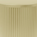 Golden Round Side Table With Vertical Stripes Gold Iron