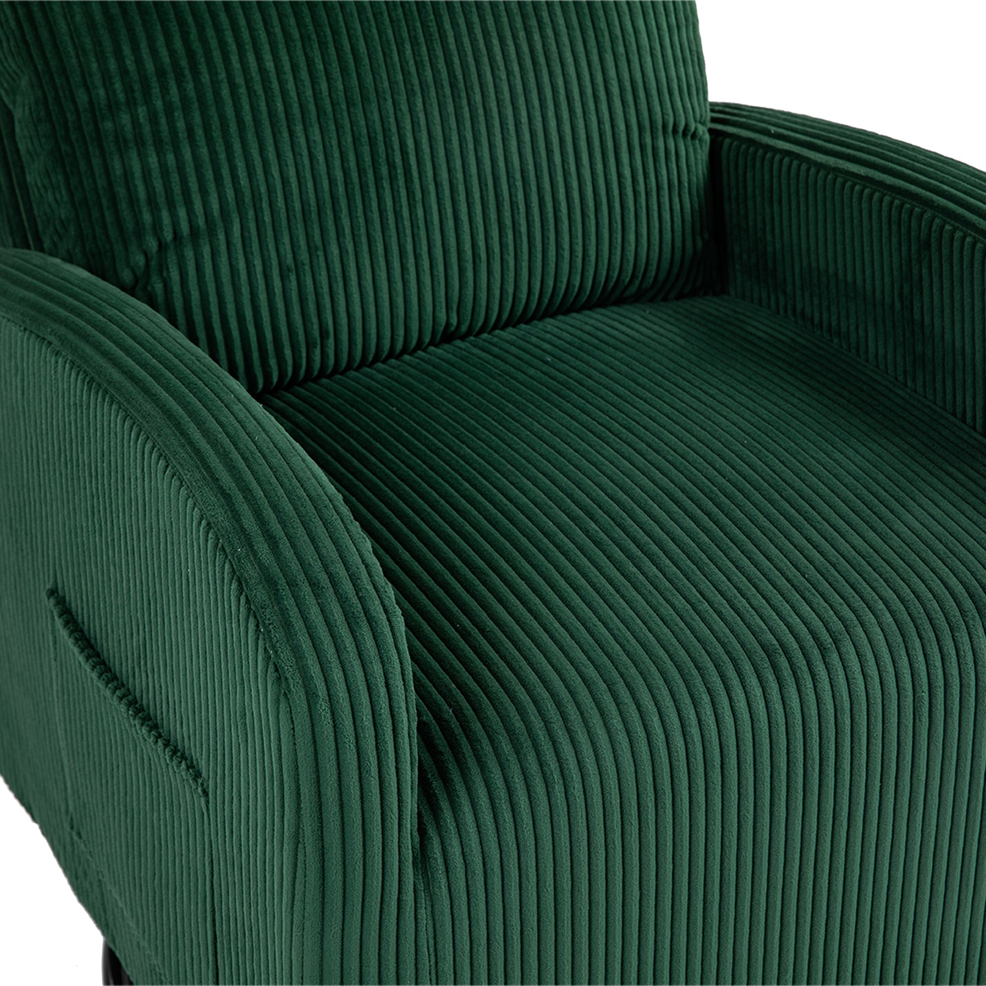 Jiada Upholstered Swivel Glider.Flannel Fabric.Rocking Chair For Nursery In Dark Green.Modern Style One Left Bag Dark Green Primary Living Space Foam Fabric Metal