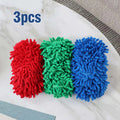 Microfiber Mop Slippers,Mop Slippers For Floor Cleaning,Machine Washable And Reusable,3Pieces,Suitable For Kitchen, Living Room And Other Occasions Blue,Green,Red Microfiber