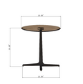 End Table Glass Top Side End Drink Table Tall Modern Round Accent Metal Nightstand Furniture For Living Room, Dorm, Home Office, And Bedroom 19.69