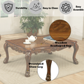 Cherry Oak Coffee Table With Claw Leg Cherry Primary Living Space Rectangular Solid Wood