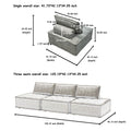 Modern Modular Chenille Sofa Versatile 3 Piece Modular Sofa Set Customizable Design For Ultimate Comfort And Style Beige Beige Wood Primary Living Space Split Back Modern Chenille 3 Seat