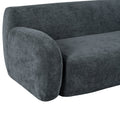 81.5'' Minimalist Curved Upholstered Sofa, 3 Seat Modular Casual Sofa For Living Room, Bedroom, And Apartments Gray Polyester 3 Seat