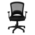 Office Chair, Adjustable Height, Swivel, Ergonomic, Armrests, Computer Desk, Work, Black Mesh, Black Metal, Contemporary, Modern Black Foam Polyester