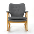 Mid Century Fabric Rocking Chair Gray Fabric