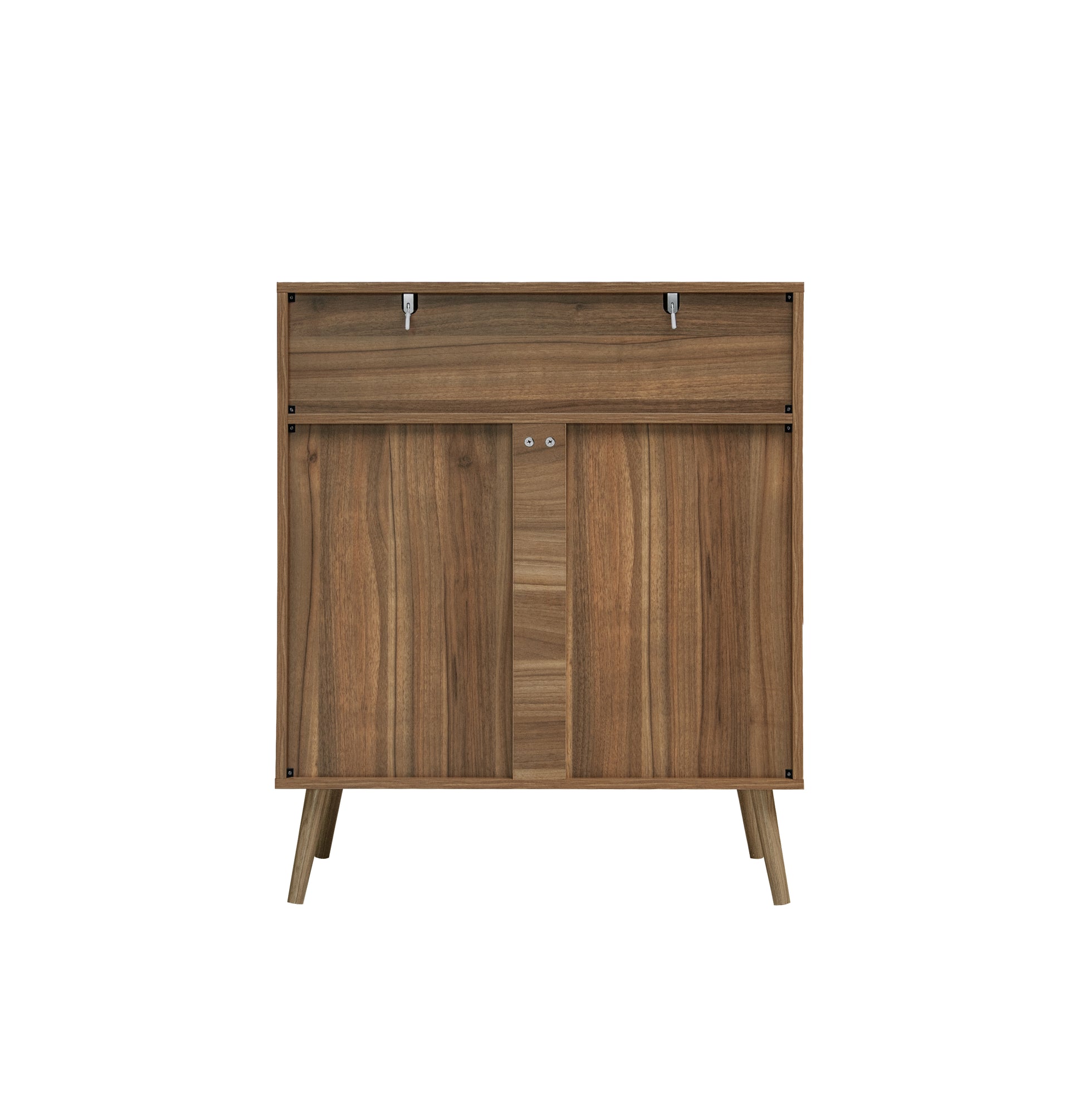 5 Drawer Cabinet, Accent Storage Cabinet, Suitable For Living Room, Bedroom, Dining Room, Study Walnut Mdf