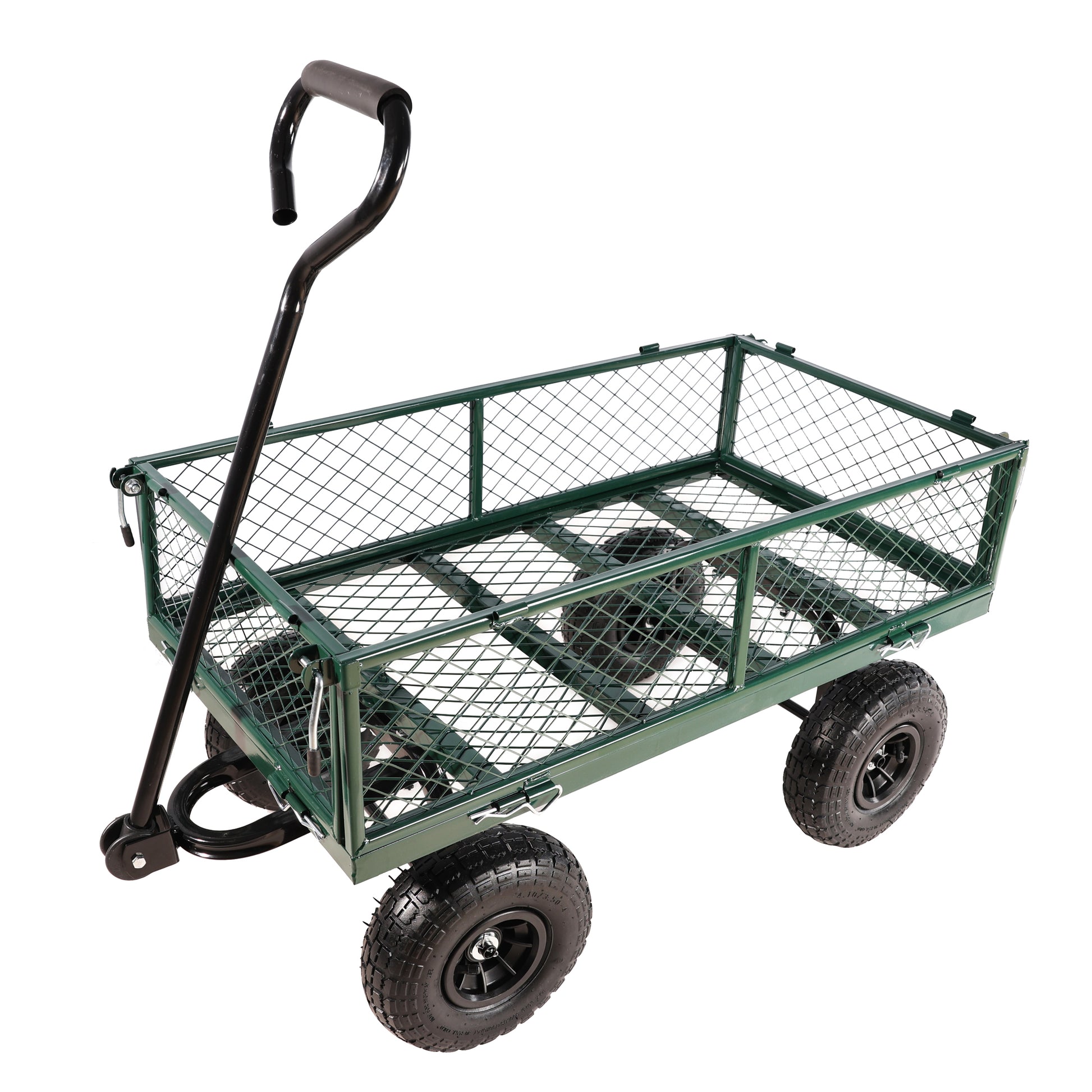 Wagon Cart Garden Cart Trucks Make It Easier To Transport Firewood Green Garden & Outdoor Metal