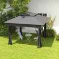 Outsunny 11' X 11' Pop Up Canopy, Outdoor Patio Gazebo Shelter With Removable Zipper Netting, Instant Event Tent W 114 Square Feet Of Shade And Carry Bag For Backyard, Garden, Dark Gray Dark Grey Polyester