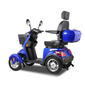 Xl3D4L Electric Mobility Recreational Travel Scooter For Adults,Mobility Scooters For Seniors, 4 Wheel Powered Mobility Scooters Blue Abs Pc Abs Pc