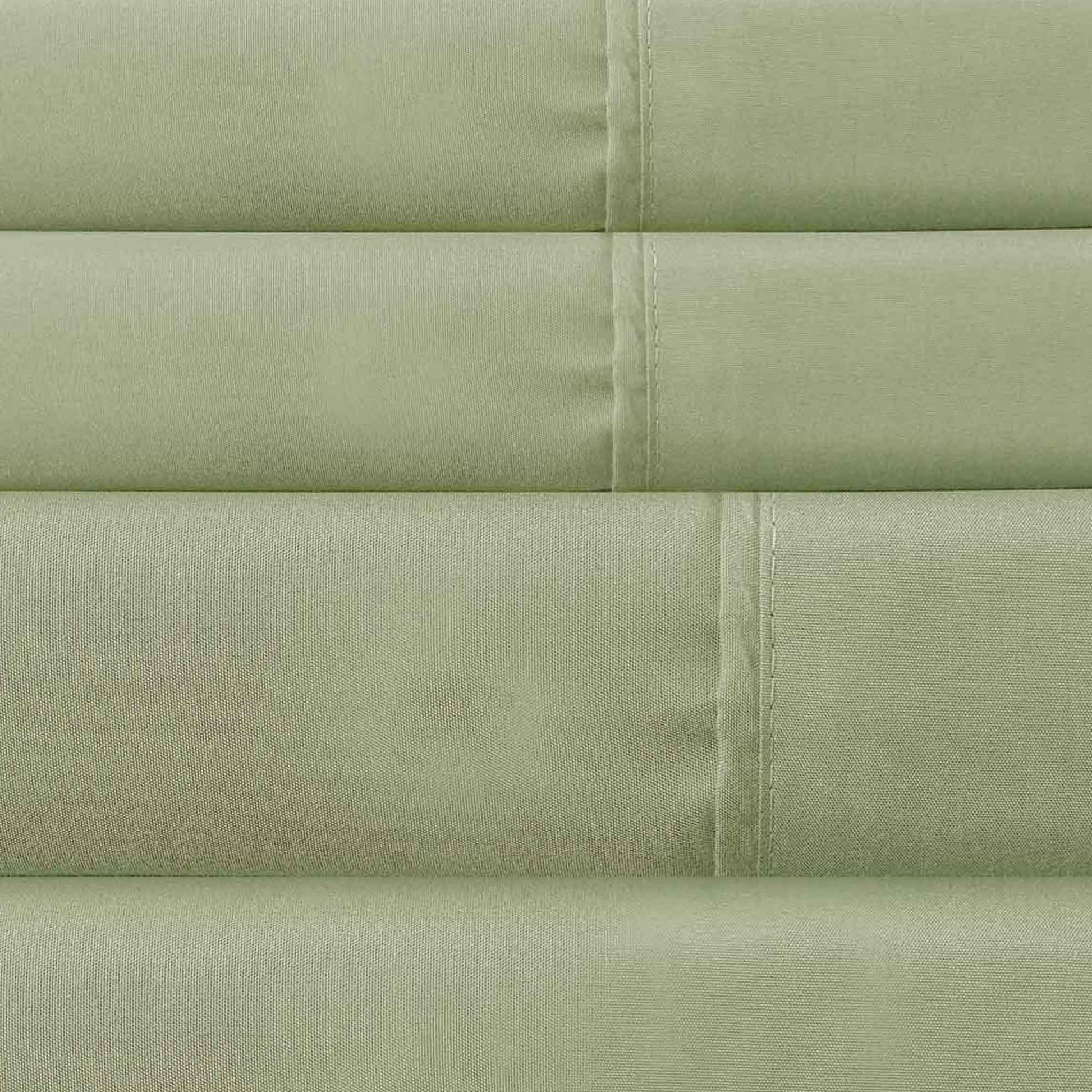 Lanester 3 Piece Polyester Twin Size Sheet Set The Urban Port, Olive Green Green Polyester