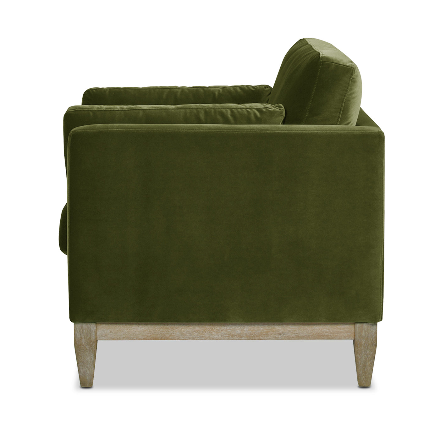 Knox 36" Modern Farmhouse Arm Chair, Olive Green Performance Velvet Green Foam Velvet