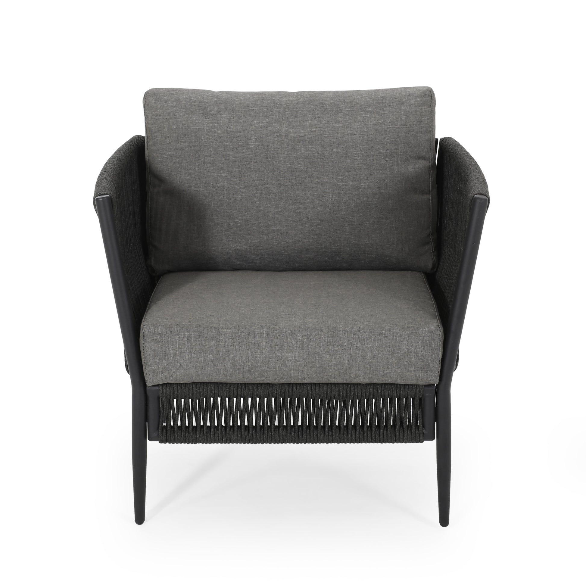 Hanford Club Chair Grey Woven Rope