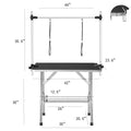 Large Grooming Table For Pet Dog And Cat With Adjustable Arm And Clamps Large Heavy Duty Animal Grooming Table, 42'' Black Black Stainless Steel