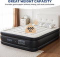 Queen Camping Air Mattress With Built In Electric High Speed Pump, 16