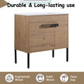 36 Inch Bathroom Vanity With Sink, Freestanding Bathroom Vanity Or Floating Is Optional Conversion 36*18 00336Imo 1 F Bl9090B Kd Packing Imitative Oak 2 Bathroom Freestanding Modern Plywood