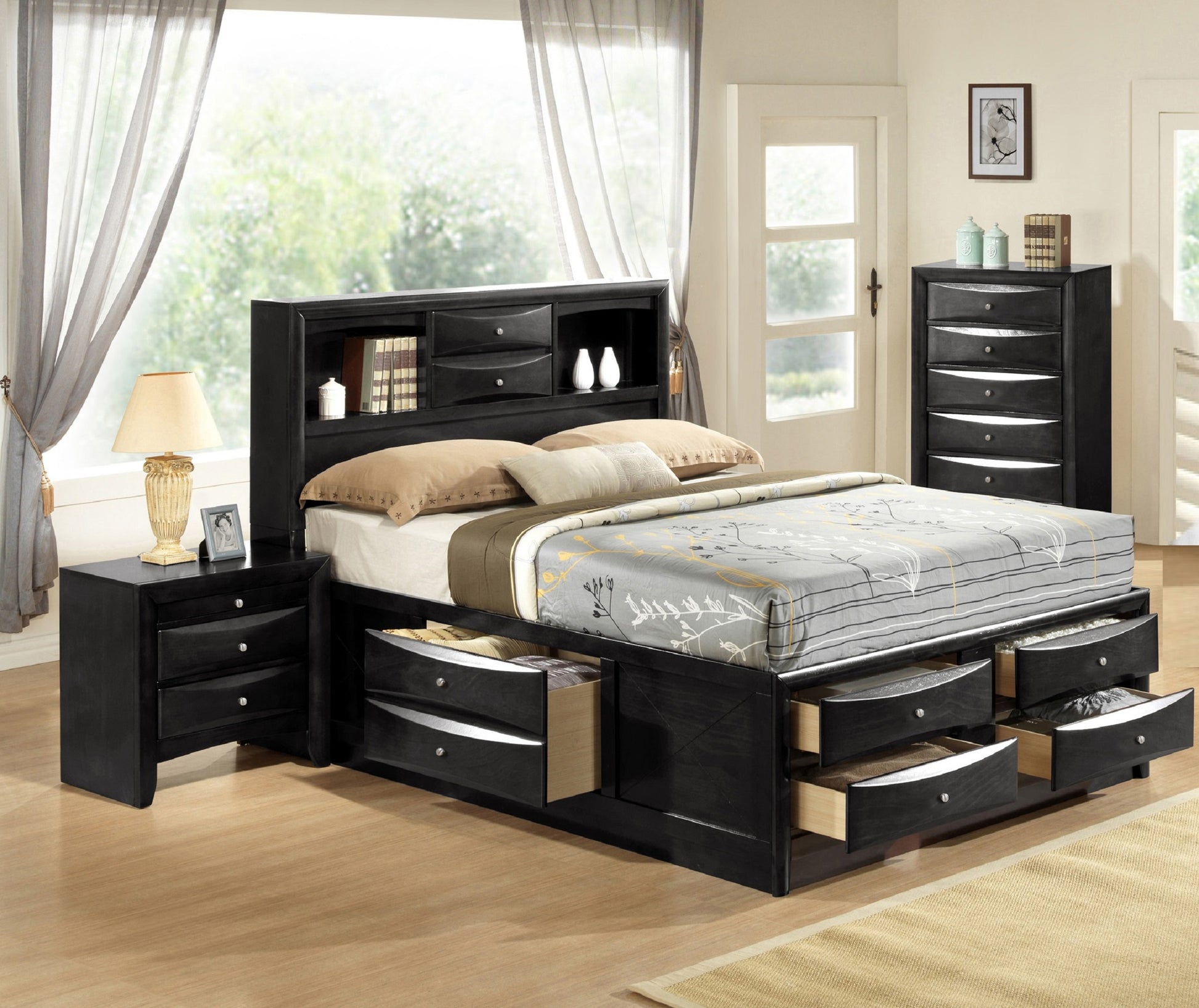1Pc Contemporary 8 Drawer Dresser Black Finish Solid Wood Wooden Bedroom Furniture Black Bedroom Contemporary Wood 1Pc Contemporary 8 Drawer Dresser Black Finish Solid Wood Wooden Bedroom Furniture Black Bedroom Contemporary Wood