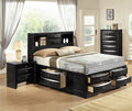 1Pc Contemporary 8 Drawer Dresser Black Finish Solid Wood Wooden Bedroom Furniture Black Bedroom Contemporary Wood