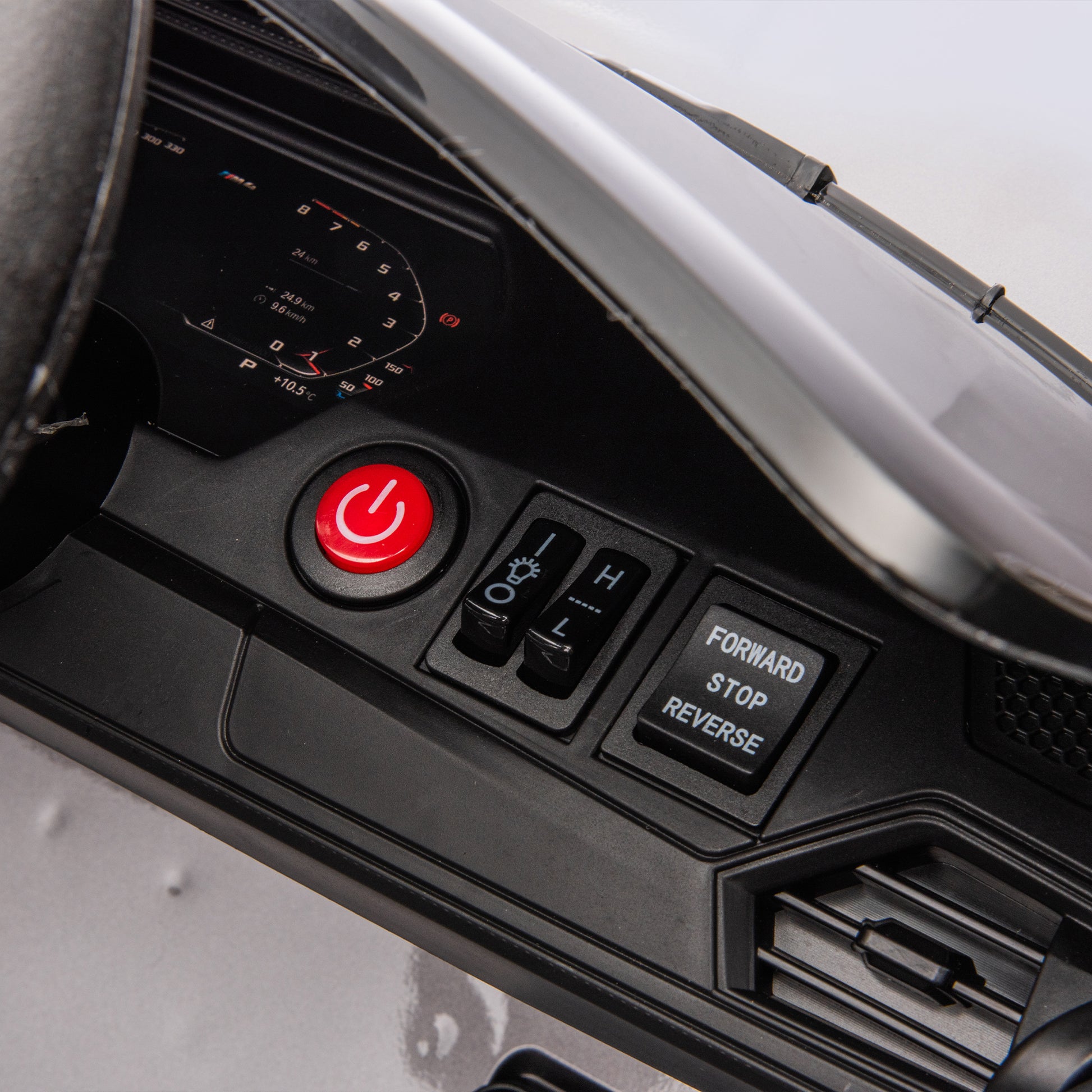 Bmw M4 12V Kids Ride On Painting Toy Car 2.4G W Parents Remote Control,Three Speed Adjustable,Power Display, Usb,Mp3 ,Bluetooth,Led Light,Story,A Handle With Wheels And A Pull, Easy To Carry Silver Polypropylene