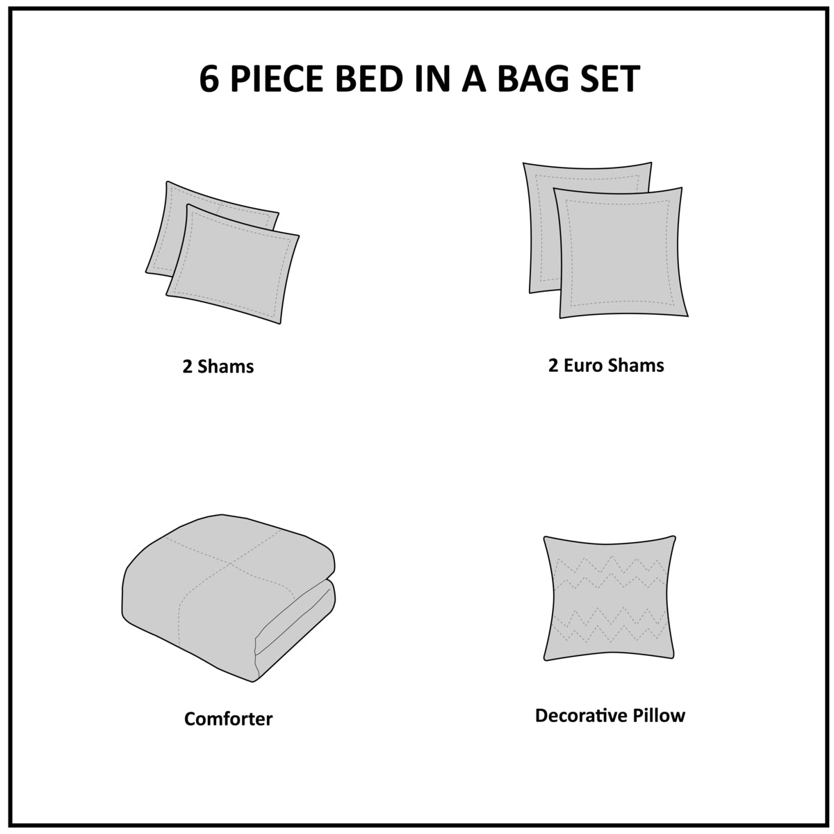 6 Piece Embroidered Cotton Reversible Comforter Set Ivory King Cal King King Ivory Polyester