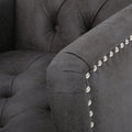 Harrison Tufted Club Chair Slate Microfiber 1 Seat