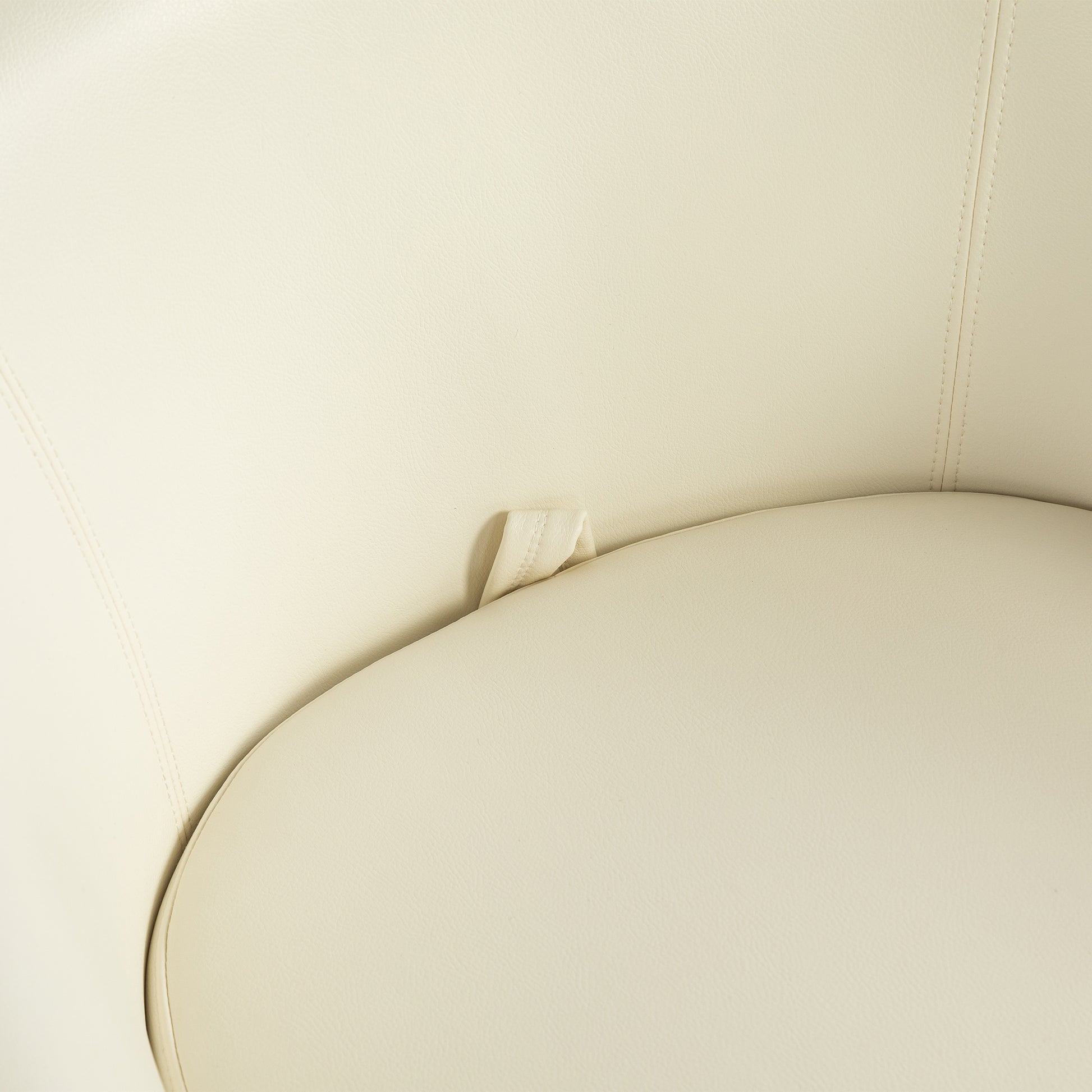 Upholstered Swivel Barrel Armchair With Storage Modern Living Room Side Chair For Bedroom Office Reading Spaces Pu Light Beige Light Beige Foam Upholstered