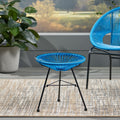 NUSA SIDE TABLE blue-tempered glass