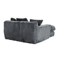 Coolmore Corduroy Lazy Sofa With 3 Back Pillows,Comfy Sofa Deep Seat Couch For Living Room,Club Dark Gray Dark Gray Primary Living Space Foam Corduroy 1 Seat