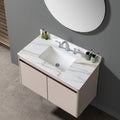 43 Inch Marble Vanity Top, Bathroom Vanity Top With Undermount Rectangular Middle Sink And 4