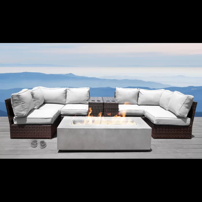 Fully Assembled 4 Person Rattan Wicker Seating Group With Cushions Espresso Wicker