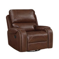 Comfortable Reclining Sofa 3Pc Set Brown Faux Leather Upholstered Reclining Sofa Loveseat Swivel Reclining Chair Trim, Power Usb Ports, Cupholders, Modern Living Room Furniture Brown Faux Leather Wood Primary Living Space Modern Plywood,Solid Wood 6 Seat