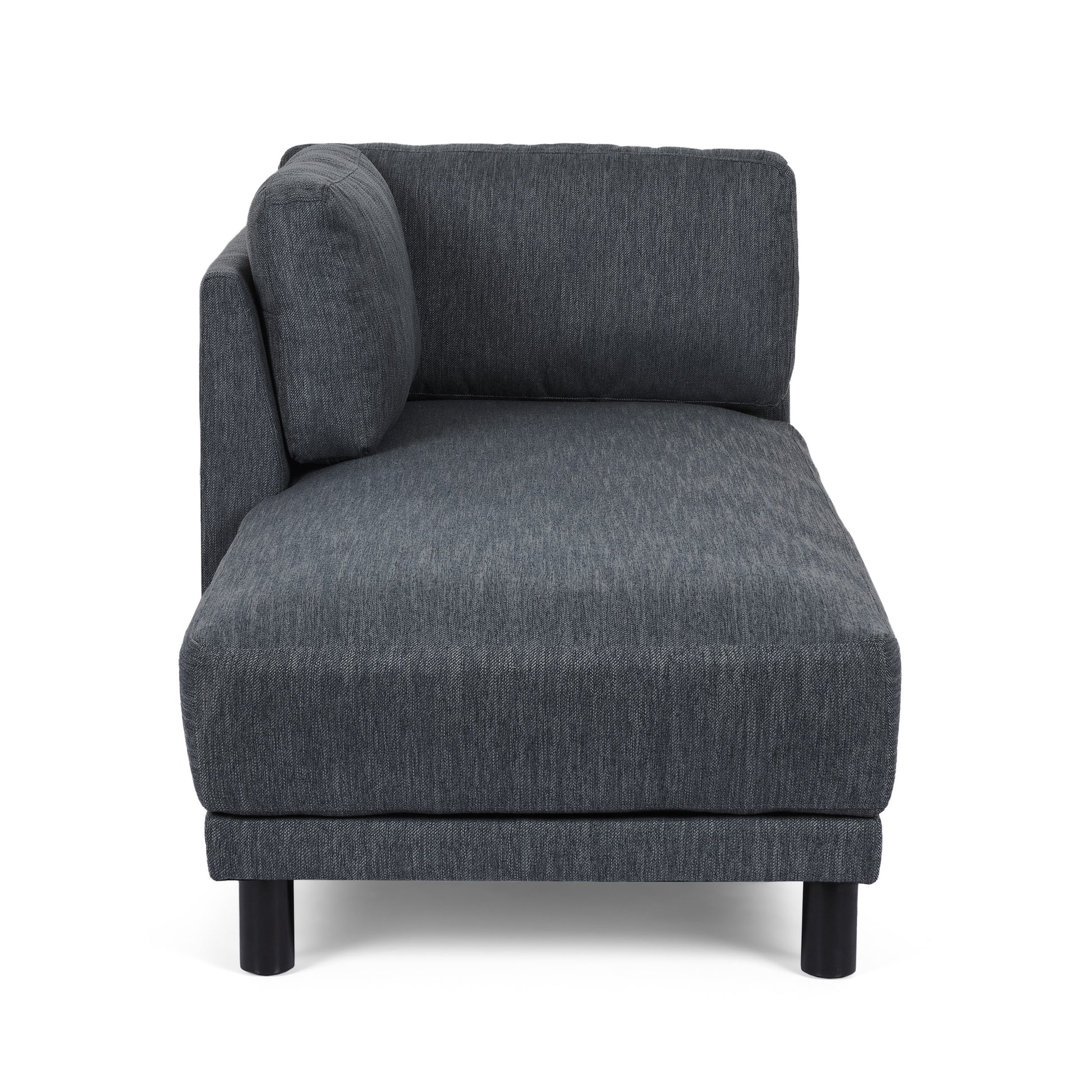 Chaise Lounge Charcoal Fabric