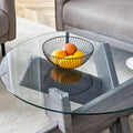 Round Glass Coffee Table, 33.4