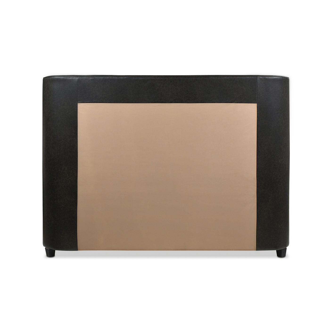 Brooklyn King Tufted Panel Bed Headboard And Footboard Set, Vintage Black Brown Faux Leather Box Spring Required King Black Vintage Wood Foam Faux Leather Faux Leather