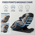 Full Body Massage Chair, Zero Gravity Mode, Deep Tissue Massage Chair, Foot Massage, 8 Fixed Massage Roller, Lcd Touch Screen, Waist Heater, Bluetooth, Suitable For 5.1 5.75Ft Height Black Black Faux Leather Metal Power Remote Primary Living Space Push