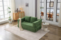 Modern Minimalist Sofa, Fold Out Sofa Bed, Convertible Chair Floor Couch & Sleeping Mattress For Living Room, Bedroom, Apartment, Removable Backrest, Green Green Chenille Soft Vintage Chenille 2 Seat