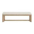 C Brown Upholstered Dining Bench Brown Solid Wood