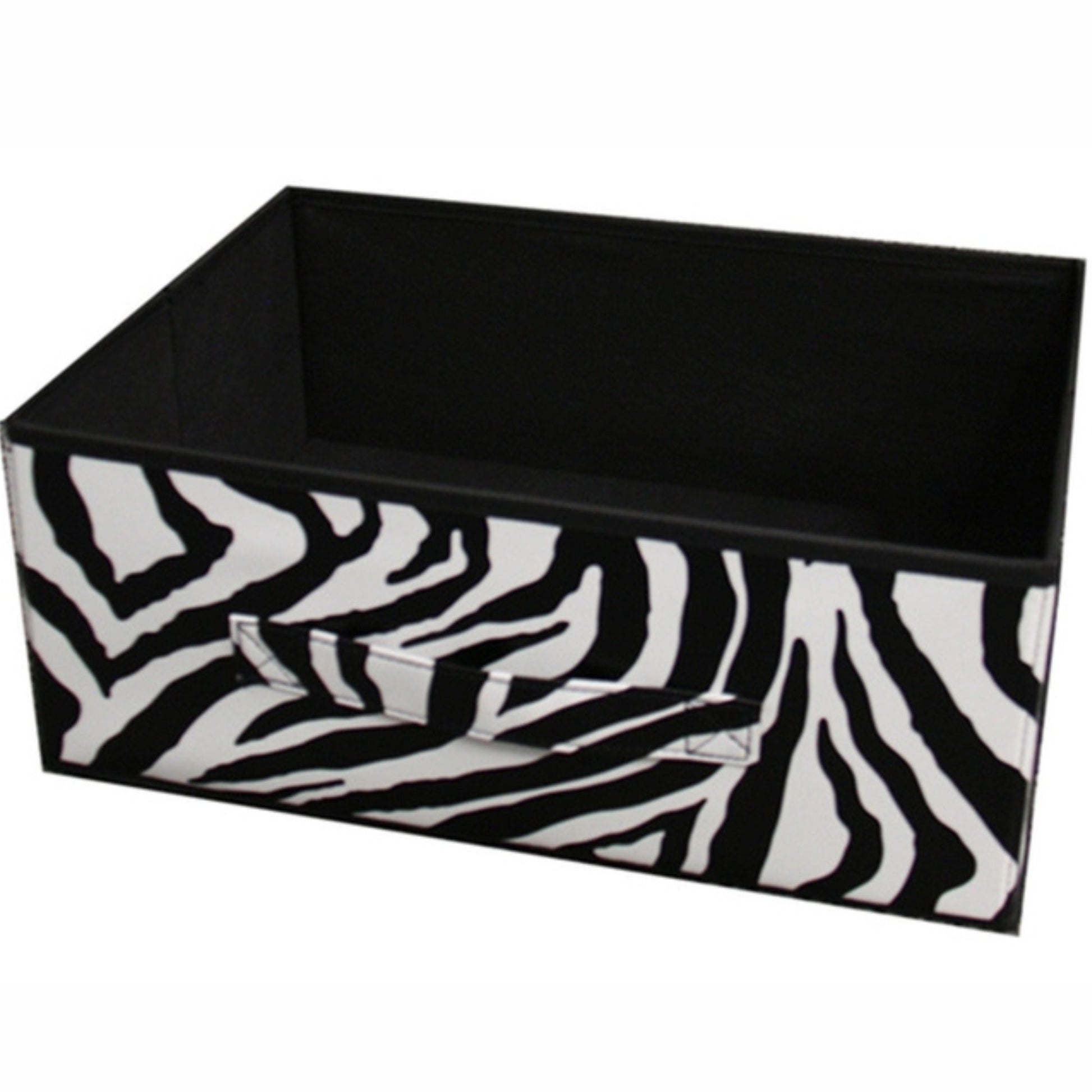 52.5" Tall Metal Shelf With 6 Drawers, Black Frame Rack On Wheels, Zebra Print Multicolor Metal