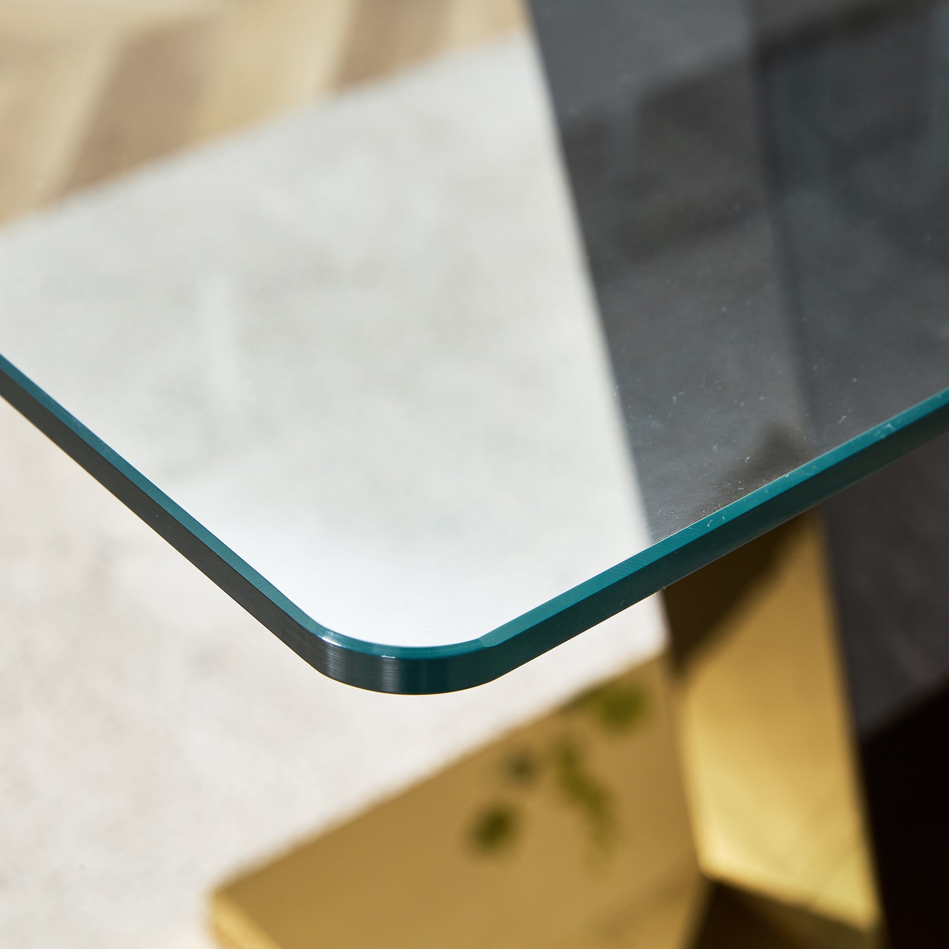 Table And Chair Set. A Rectangular Glass Dining Table With A 0.4 Inch Tempered Glass Tabletop And Mdf Board V Shaped Bracket, Paired With 2 Chairs Consisting Of Pu Seat Cushions And Silver Metal Legs. Black Seats 2 Tempered Glass